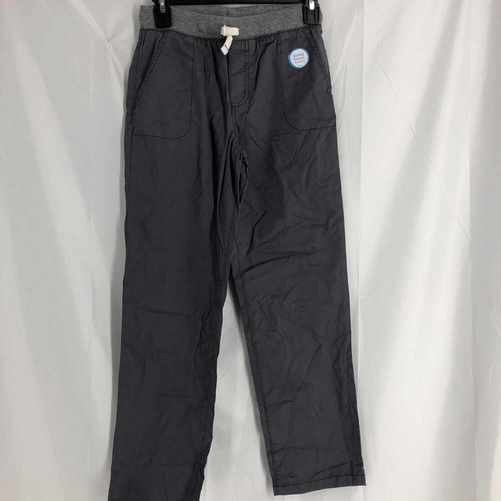 Carters kids sz 10/12 gray drawstring straight leg  NWT pants